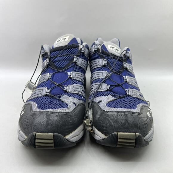 Salomon Contagrip Raid Runner Shoes Men Size 13 Blue Gray Trail Hiking Sneakers